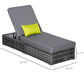Outsunny Rattan Chaise Lounge Outdoor Sun Lounger Patio Wicker Bed Garden Adjustable Recliner Sofa Patio Furniture, Grey | The Comfy Couch Canada