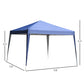 Outsunny 10x10ft Folding Pop Up Tent Outdoor Gazebo Canopy w/ Carrying Bag Blue.