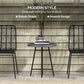 Outsunny Patio Wicker End Table with Plastic Wood Top X-Shape Support Backyard Garden Balcony Grey | The Comfy Couch Canada