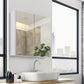 HOMCOM Wall Mounted Mirror Bathroom Medicine Cabinet 2 Doors 3-Tier Shelving Silver.
