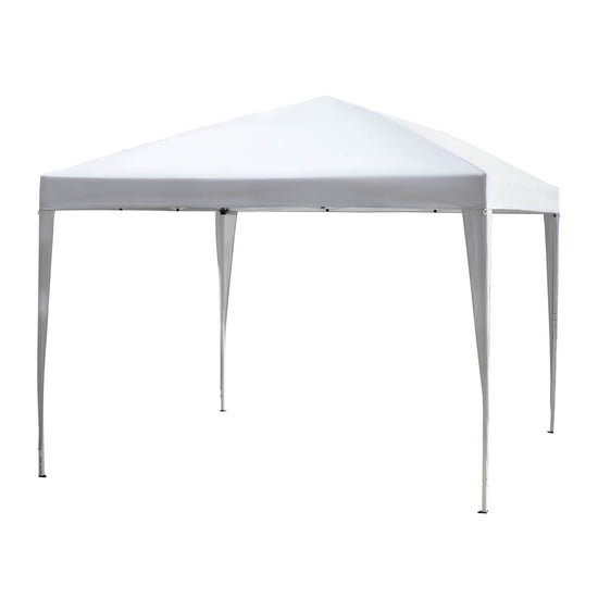 Outsunny Folding Pop Up Tent 10x10ft Outdoor Gazebo Canopy White w Carrying Bag | The Comfy Couch Canada