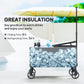 Outsunny 80-Qt Outdoor Patio Cooler Cart, Rolling Ice Chest with Adjustable Handle, Wheels, Bottle Opener, Drainage, Outdoor Beverage Cooler Bar Cart for Party BBQ Camping, Black | The Comfy Couch Canada