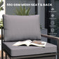 Outsunny 5 Pieces Outdoor Patio Furniture Set with Ottomans, Cushions, Small Patio Sofa Set for Garden, Backyard, Poolside, Grey | The Comfy Couch Canada