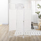 HOMCOM 3-Panel Folding Room Partition: Portable Privacy Screen, Wave Fiber Room Partition for Home Office, White | The Comfy Couch Canada