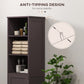 kleankin Freestanding Tall Bathroom Cabinet: Adjustable Shelves, Dark Brown Storage Solution | The Comfy Couch Canada