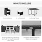 Outsunny 9PC Patio Wicker Dining Set PE Rattan Garden Sofa Space-Saving Outdoor Furniture Armchairs Included | The Comfy Couch Canada
