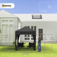 Outsunny 6.6x6.6ft Easy Pop Up Party Tent with Side Walls - Outdoor Folding Gazebo, Black | The Comfy Couch Canada