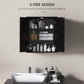HOMCOM Wall Mount Over Toilet Bathroom Medicine Cabinet with Adjustable Shelves 2 Door Storage | The Comfy Couch Canada
