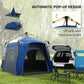 Outsunny Automatic Camping Tent with 4 Doors Windows Easy Pop Up Portable Backpacking Dome Shelter 4 Person | The Comfy Couch Canada
