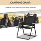 Outsunny Camping Chair, Lightweight Folding Chair, Portable Armchair, Excellent for Festivals, Fishing, Black | The Comfy Couch Canada