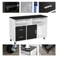 HOMCOM Mobile Lateral Filing Cabinet: Lockable Drawer Printer Stand on Wheels for Home Office, Black | The Comfy Couch Canada