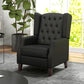 HOMCOM Faux Leather Armchair, Modern Accent Chair with Thick Padding for Living Room, Bedroom, Home Office, Black | The Comfy Couch Canada