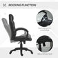 HOMCOM High Back Racing Gaming Chair Office Computer Desk Chair Swivel Wheels Padded Headrest Tilt Function Black | The Comfy Couch Canada
