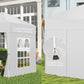 Outsunny Pop Up Party Tent 6.6x6.6ft Outdoor Folding Gazebo Canopy with Side Walls Easy Setup for Events White | The Comfy Couch Canada