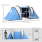 Outsunny Camping Tent with 2 Bedrooms and Living Area, 3000mm Waterproof Family Tent, for Fishing Hiking Festival, Blue | The Comfy Couch Canada