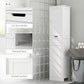 HOMCOM Freestanding Tall Bathroom Storage Cabinet with Drawer 2 Doors Space Saving Furniture White | The Comfy Couch Canada