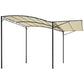 Outsunny Patio Gazebo 10x8ft Metal with Extendable Awning Outdoor Garden Sun Shelter Cream White | The Comfy Couch Canada