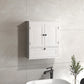 HOMCOM Medicine Cabinet with Adjustable Shelf, Bathroom Wall Cabinet Bathroom Cabinet with Recessed Panels, White | The Comfy Couch Canada