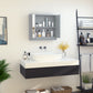 HOMCOM Grey Wall Medicine Cabinet: Mirrored 2-Tier Storage Cabinet with Hinged Door for Bathroom Organization | The Comfy Couch Canada