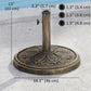 Outsunny Round Patio Umbrella Base, 26 lbs Resin Umbrella Stand Base, Outdoor Umbrella Stand for 1.3"/1.5"/1.9" Umbrella Poles for Outdoor, Lawn, Poolside, Bronze | The Comfy Couch Canada