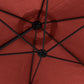 Outsunny Offset Patio Umbrella 8.5FT with 360° Rotation Hanging Sun Shade Canopy Wine Red | The Comfy Couch Canada