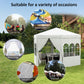 Outsunny 13 ft Party Tent Wedding Gazebo Outdoor Waterproof PE Canopy Shade with 6 Removable Side Walls | The Comfy Couch Canada