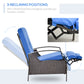 Outsunny Wicker Recliner Chair Sofa Patio Furniture Outdoor Chair Rattan Relaxing Lounge Seat Garden Adjustable Armchair Dark Brown | The Comfy Couch Canada