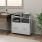 Vinsetto Rolling File Cabinet with Drawer Adjustable Bar for Letter A4 Legal Size White Mobile Office Organizer | The Comfy Couch Canada