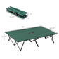 Outsunny 76 Two Person Folding Camping Cot Outdoor Portable Double Cot Wide Military Sleeping Bed w/ Carrying Bag Green | The Comfy Couch Canada