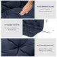 Outsunny 2-Seater Garden Bench with 4.7" Thick Cushions, Non-Slip Backrest Pad, Outdoor Patio Furniture, Navy Blue | The Comfy Couch Canada