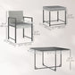 Outsunny 9 Pieces Wicker Patio Dining Set with 4 Armchairs, 4 Stools, Tempered Glass Top, Removable Cushions, Light Grey | The Comfy Couch Canada