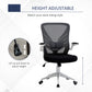 Vinsetto Mesh Office Chair: Swivel Task Desk Chair, Lumbar Support, Flip-Up Arm, Adjustable, Grey Black | The Comfy Couch Canada