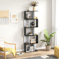 HOMCOM 5-Tier Modern Bookcase Display Shelf Storage Room Divider for Living Room Home Office Black | The Comfy Couch Canada