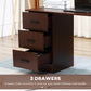 HOMCOM 47" Walnut Home Office Desk with 3-Tier Storage Shelves & Drawers - Elegant Study Writing Table | The Comfy Couch Canada