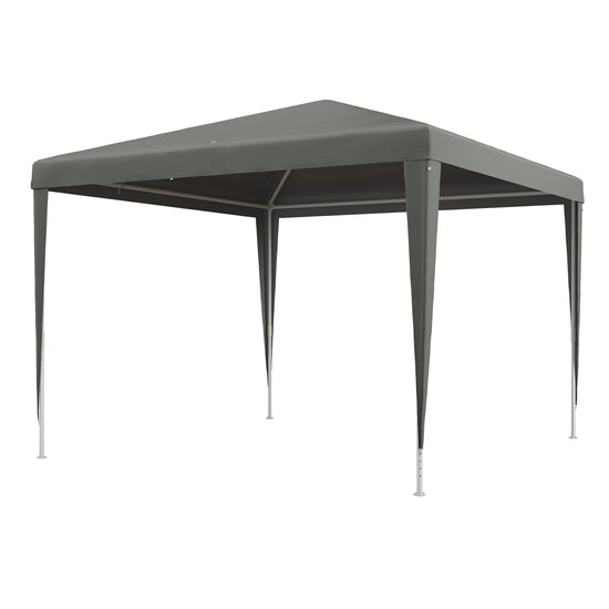 Outsunny 10x10ft Party Tent Portable Gazebo, Folding Garden Canopy Event Shelter Outdoor Sunshade Grey | The Comfy Couch Canada