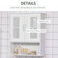 kleankin Modern White Wall Cabinet: 2-Door Bathroom Organizer with Storage Shelf for Streamlined Kitchen & Laundry Areas | The Comfy Couch Canada