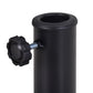 Outsunny 20" Half Round Patio Umbrella Base: Decorative Resin Stand Holder, Outdoor, Black | The Comfy Couch Canada
