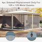 Outsunny Gazebo Mosquito Netting 12x12 Black Replacement Screen Walls with Zippers for Canopy | The Comfy Couch Canada