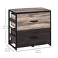 Vinsetto Lateral Filing Haven: 2 Drawers with Hanging Rails for Legal/Letter Size Documents & Organized Home Office | The Comfy Couch Canada