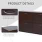 HOMCOM Wooden Shoe Storage Cabinet with 4 Flip Down Drawers, Entryway Shoe Shelf Organizer in Rich Brown | The Comfy Couch Canada