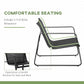 Outsunny 4 PCs Patio Furniture Set with Texteline Seat Outdoor Conversation Set with Loveseat, Center Coffee Table, Black | The Comfy Couch Canada