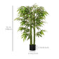 HOMCOM 4.5FT Lifelike Bamboo Plant Artificial Greenery Faux Tree in Pot for Home Office Indoor Outdoor Decor | The Comfy Couch Canada