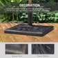 Outsunny Patio Umbrella Base: 18.5" Square Outdoor Resin Parasol Stand, Market Umbrella Holder for Deck, Bronze | The Comfy Couch Canada
