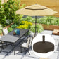 Outsunny Round Patio Umbrella Base Parasol Holder Outdoor Umbrella Stand, Filled Up to 62lbs with Stand or 51lbs with Water for Garden, Poolside, Brown | The Comfy Couch Canada