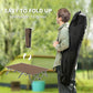 Outsunny 76" Two Person Folding Camping Cot Outdoor Portable Double Cot Wide Military Sleeping Bed w/ Carrying Bag Khaki | The Comfy Couch Canada