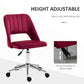Vinsetto Velvet Office Chair Mid Back Swivel Scallop Shape Computer Desk Chair Red | The Comfy Couch Canada
