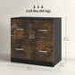 Vinsetto 2 Drawer File Cabinet with Lock, Office Filing Cabinet, Hanging Bar for Letter Size, Home Office, Rustic Brown.