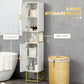 kleankin Narrow Bathroom Linen Cabinet: Adjustable Shelf, 2 Doors & Steel Base in White Compact & Functional | The Comfy Couch Canada