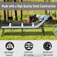Outsunny Adjustable Folding Beach Bed 4-Level Reclining Lounger Lightweight Portable Camping Light Blue | The Comfy Couch Canada