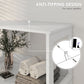 Kleankin Farmhouse Linen Cabinet: White Bathroom Storage with Drawer, Shelves & Rustic Charm | The Comfy Couch Canada